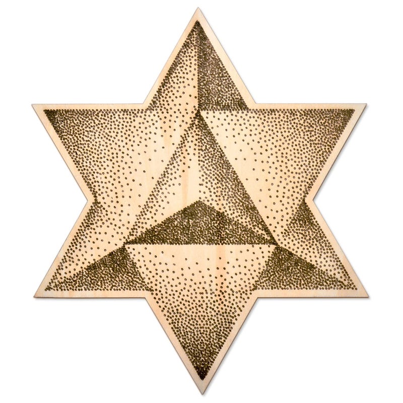 Fourth Level Manufacturing Fourth Level MFG 12" Merkabah, Sacred Geometry Wood Wall Art, Spiritual Vehicle Divine Connection Symbol, Zen Home Decoration for Yoga and Meditation, Good Chakra Energy Altar Decor - Image 1